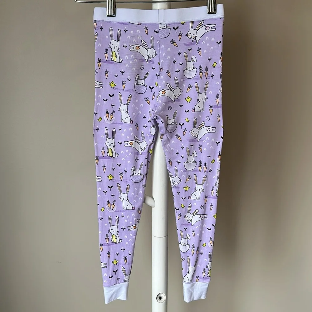 Little Sleepies Lavender Bunnies Long Sleeve Easter Pajamas 4T - Picture 12 of 15
